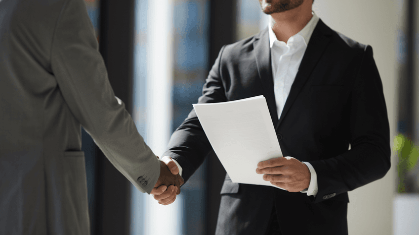 two business men shaking hands