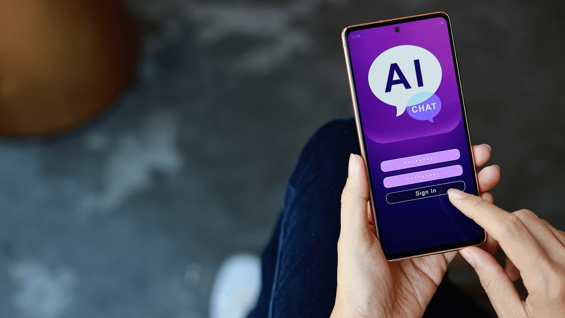 Chat AI on mobile phone