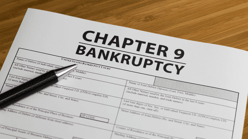 paper work with Chapter 9 Bankruptcy