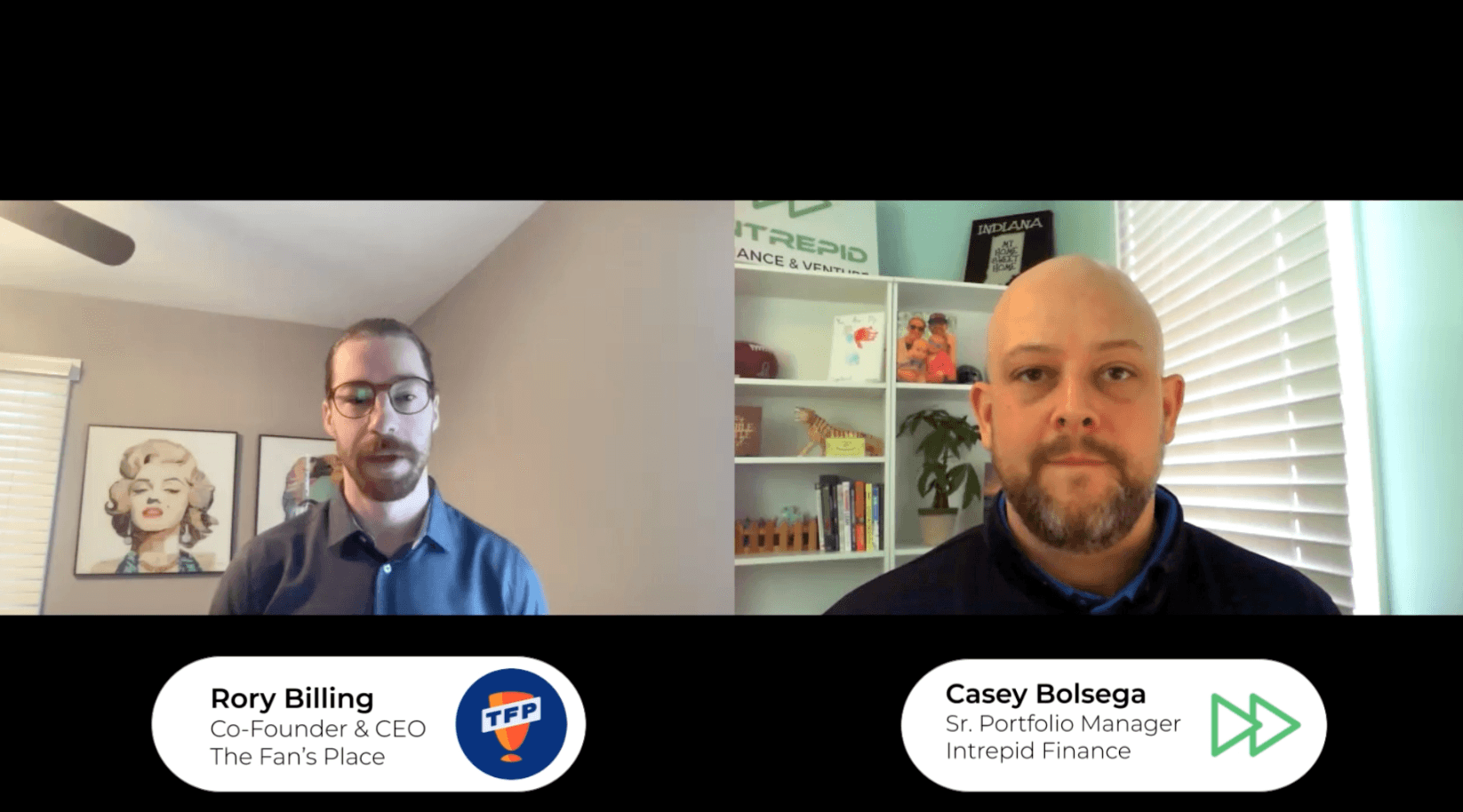 screen shot of video call interview