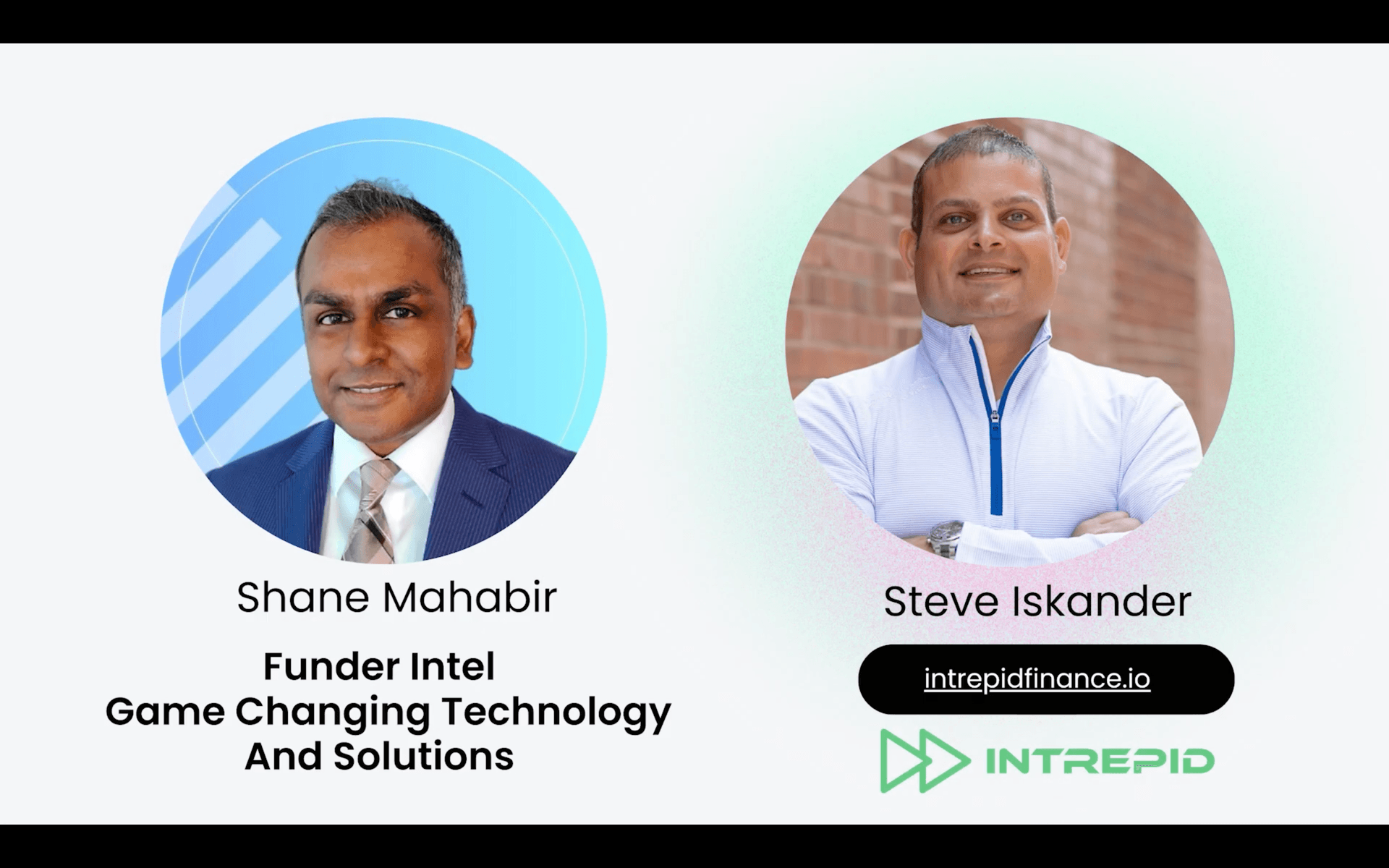 Video Title Slide with Shane Mahabir and Steve Iskander