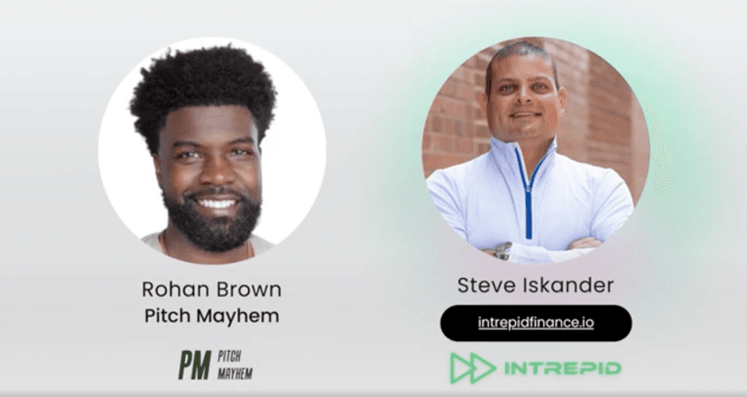Rohan Brown with Pitch Mayhem and Steve Iskander with Intrepid Finance
