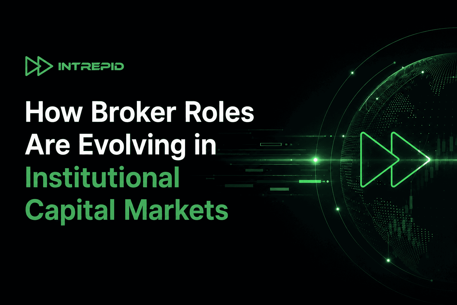 Tech-inspired graphic showing the evolution of broker roles into capital advisors in institutional capital markets