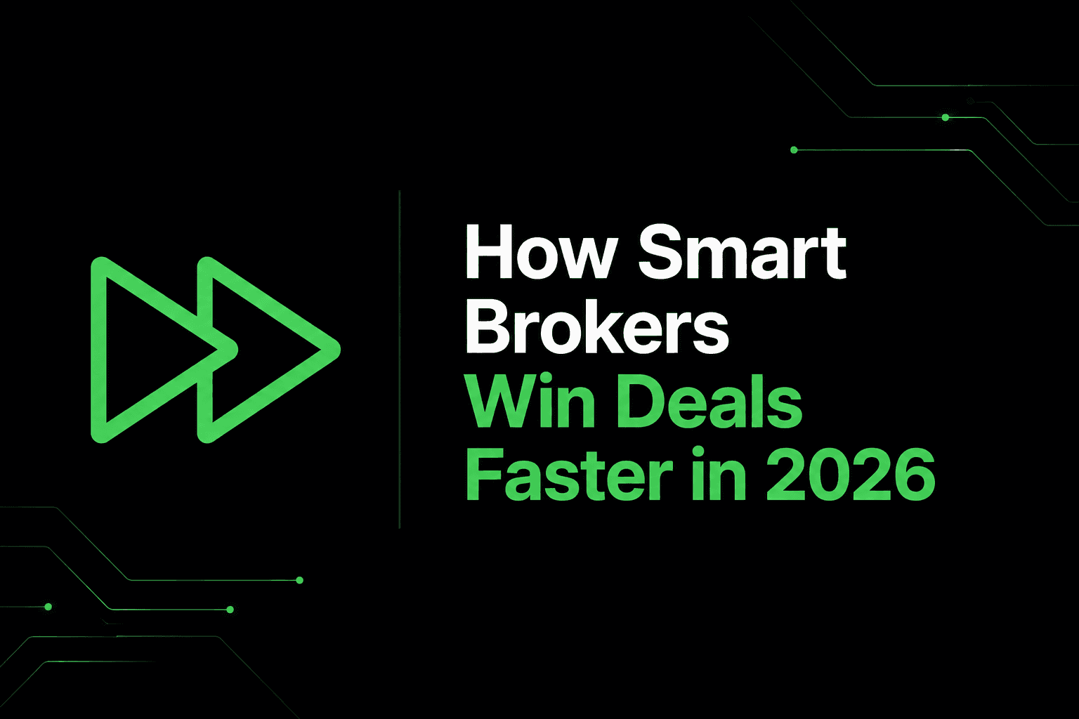 Tech-inspired graphic about smart brokers winning deals faster through modern capital structuring.
