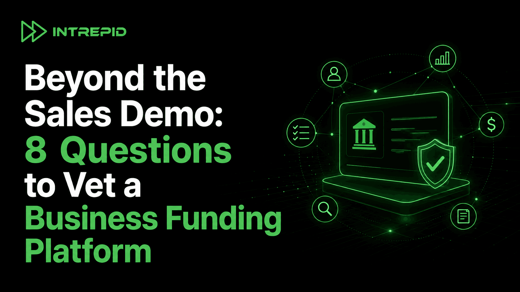 Modern digital graphic showing how brokers vet a business funding platform before signing.